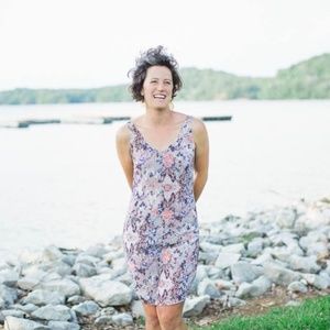 CAbi Fresco floral slip dress